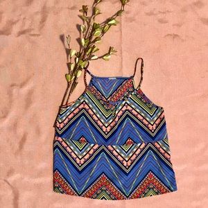 Charlotte Russe boho tribal spaghetti strap top